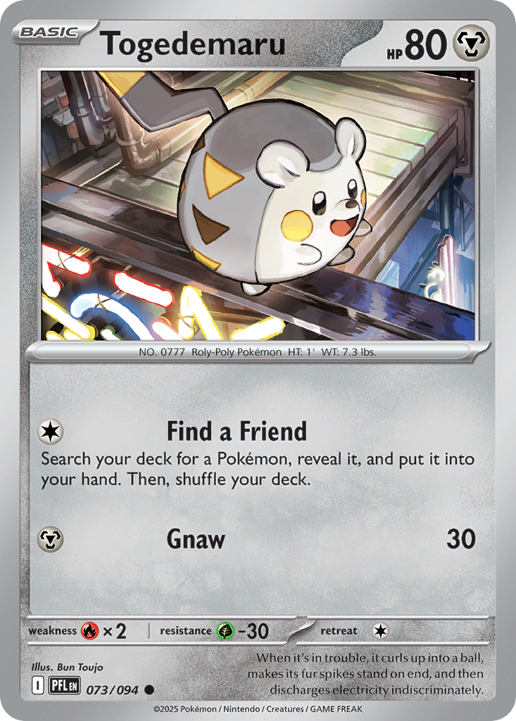 Togedemaru 73 Common card from Phantasmal Flames