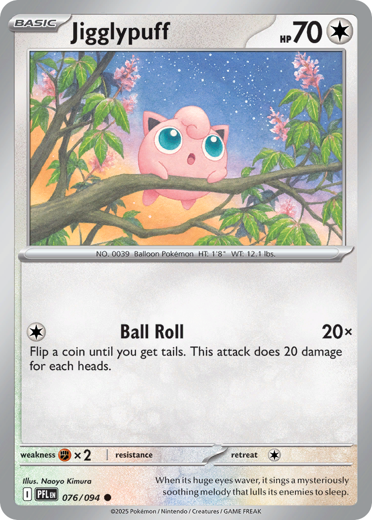 Jigglypuff 76 Common card from Phantasmal Flames