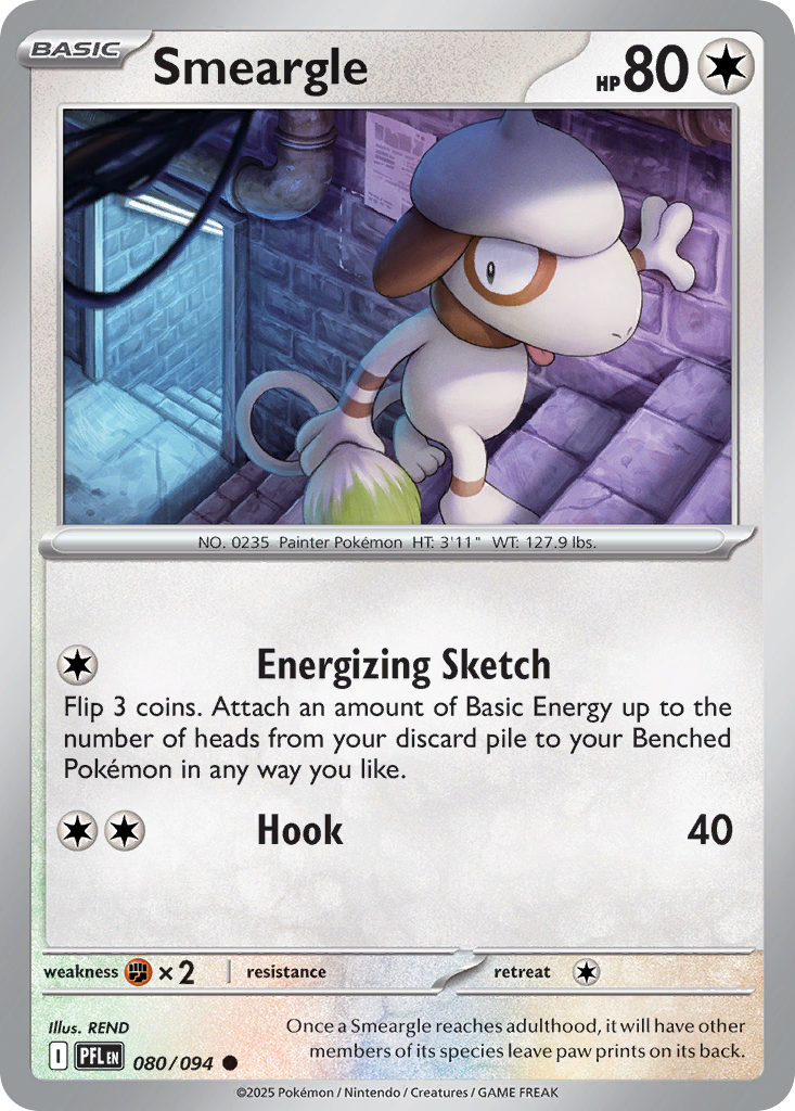 Smeargle 80 Common card from Phantasmal Flames