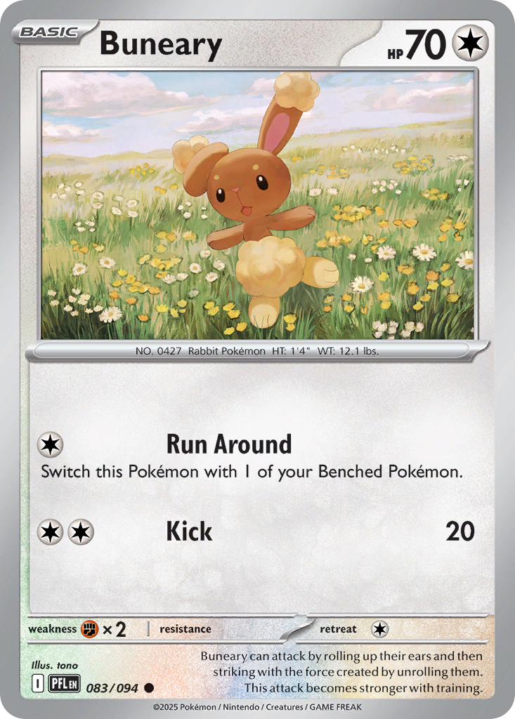 Buneary 83/94 Common card from Phantasmal Flames