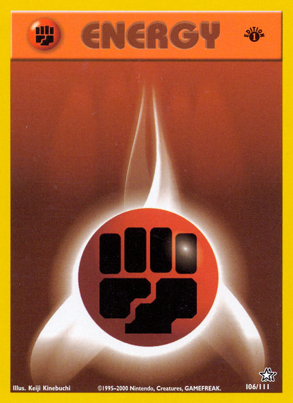 Fighting Energy 106/111 Pokemon card from Neo Genesis