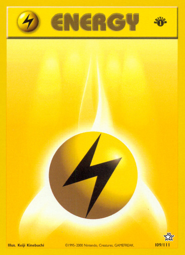 Lightning Energy 109 Pokemon card from Neo Genesis