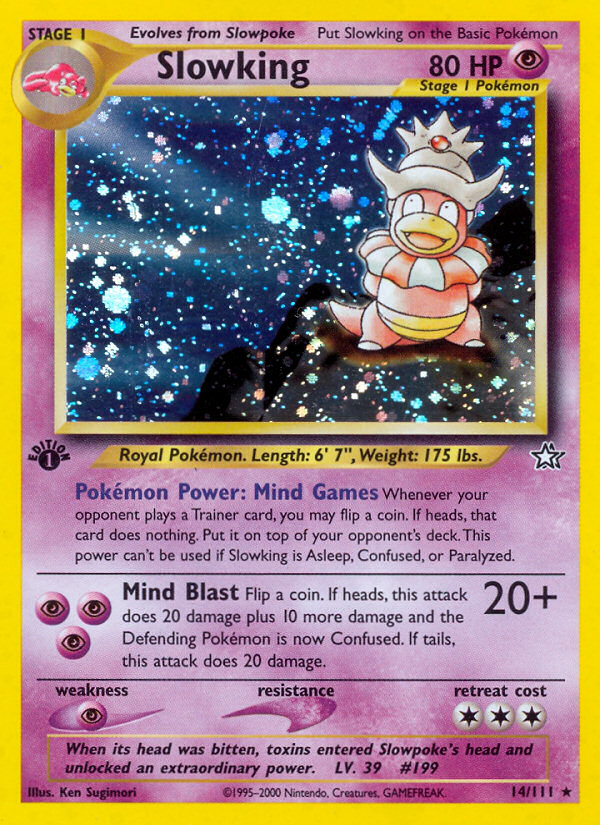 Slowking 14/111 Rare Holo card from Neo Genesis