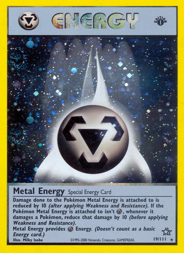 Metal Energy 19 Rare Holo card from Neo Genesis