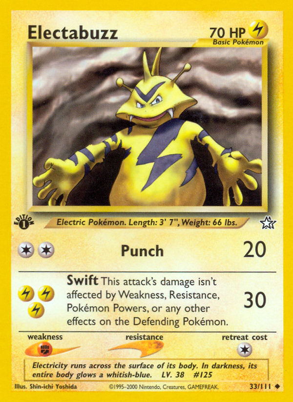 Electabuzz 33 Uncommon card from Neo Genesis