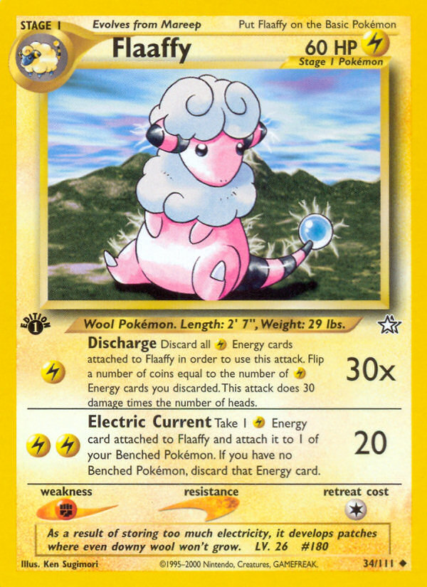 Flaaffy 34/111 Uncommon card from Neo Genesis