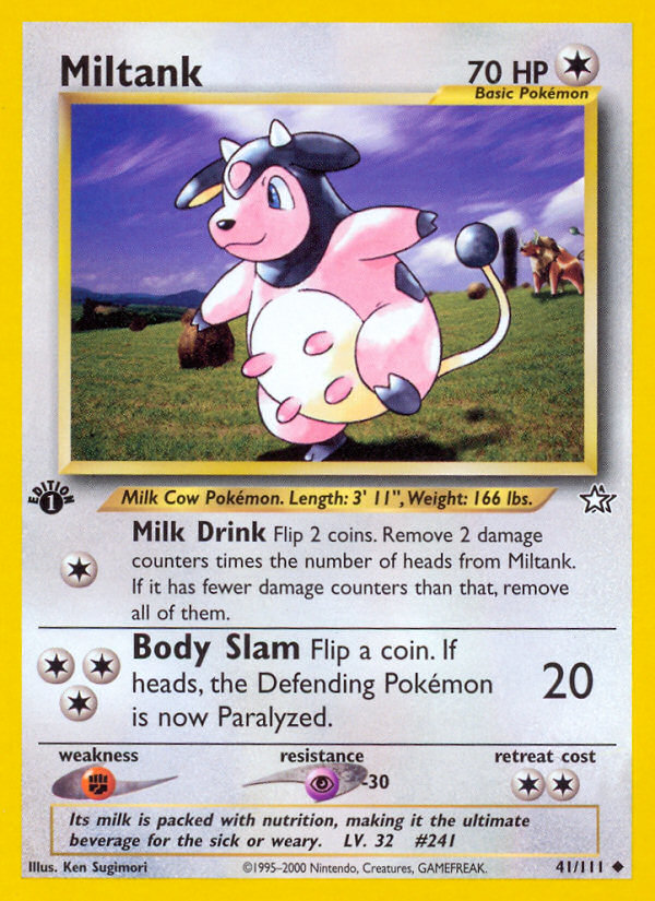 Miltank 41 Uncommon card from Neo Genesis