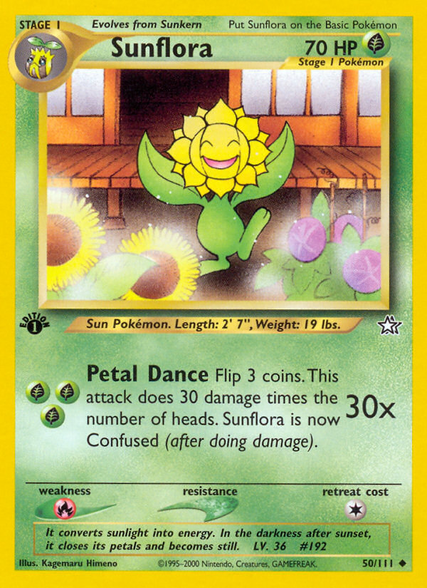 Sunflora 50/111 Uncommon card from Neo Genesis