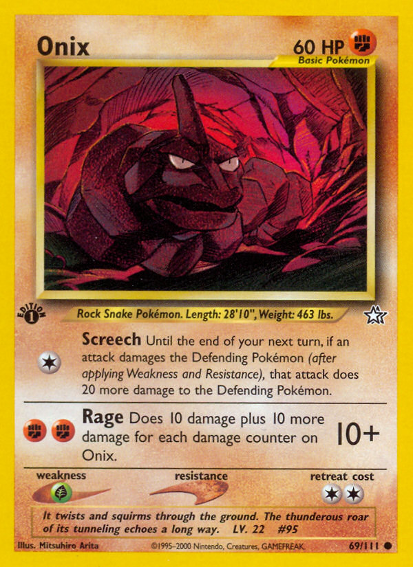 Onix 69 Common card from Neo Genesis