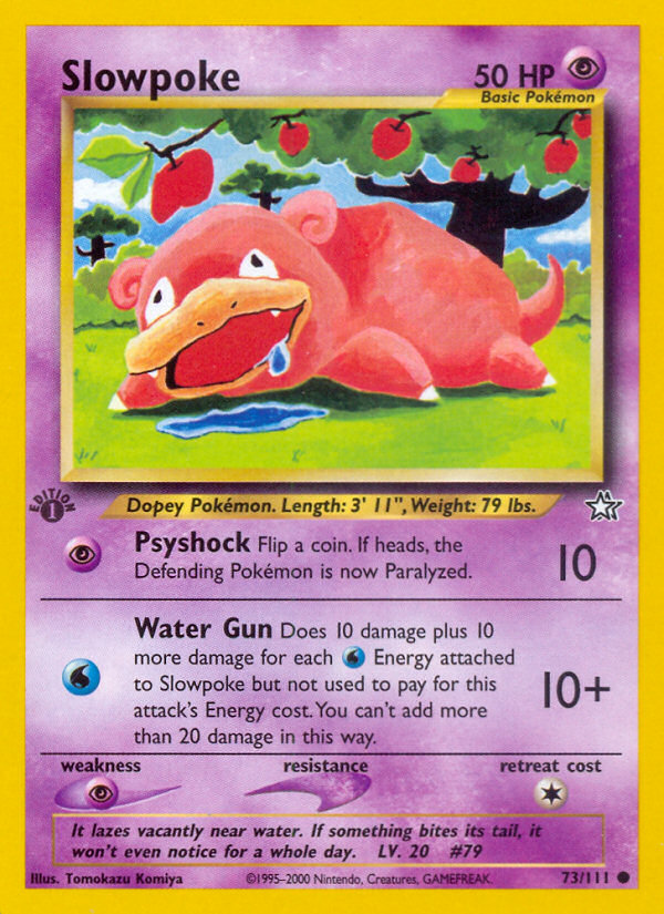 Slowpoke 73 Common card from Neo Genesis
