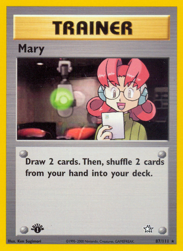 Mary 87 Rare card from Neo Genesis