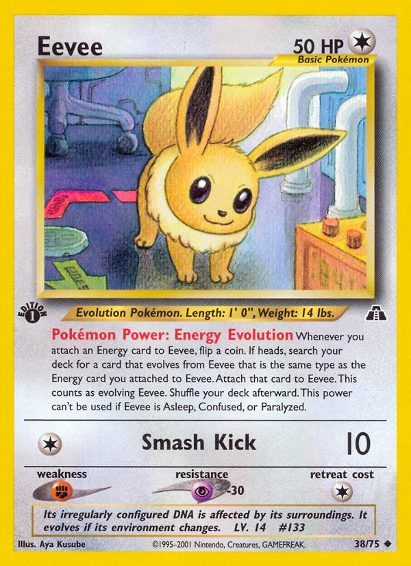 Eevee 38 Uncommon card from Neo Discovery