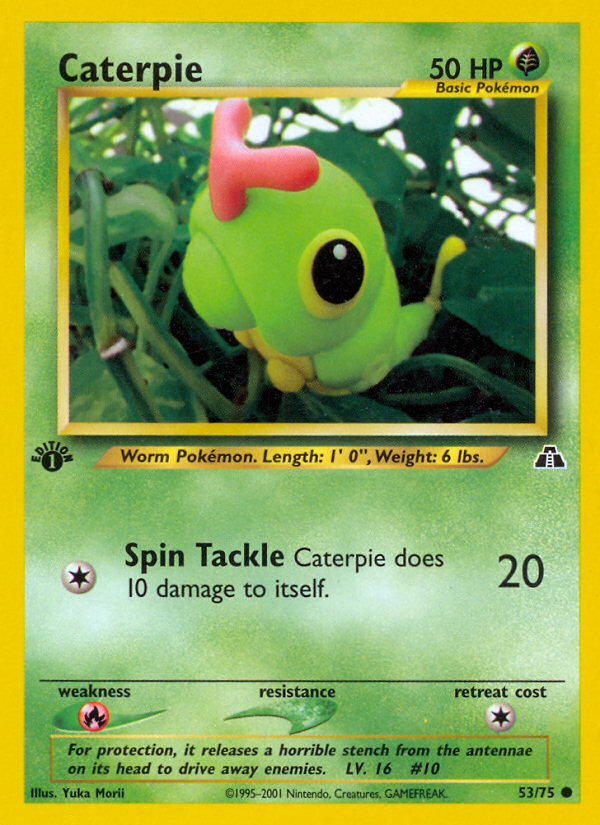 Caterpie 53 Common card from Neo Discovery
