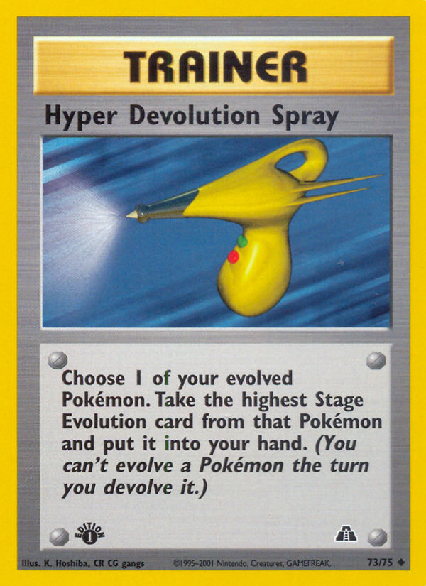 Hyper Devolution Spray 73 Uncommon card from Neo Discovery