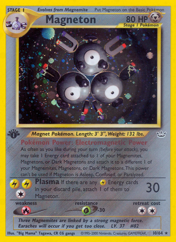 Magneton 10/64 Rare Holo card from Neo Revelation