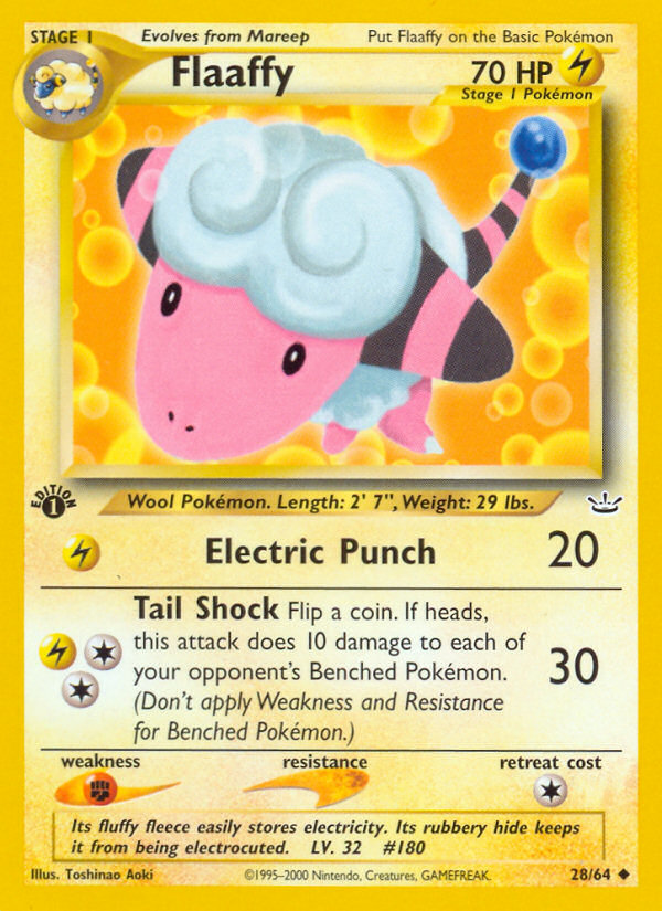 Flaaffy 28 Uncommon card from Neo Revelation