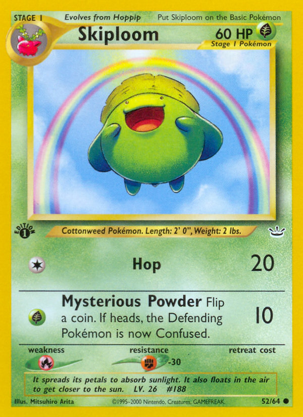Skiploom 52 Common card from Neo Revelation