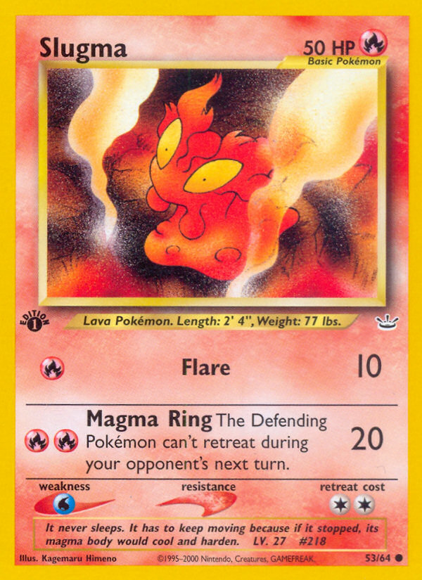 Slugma 53 Common card from Neo Revelation