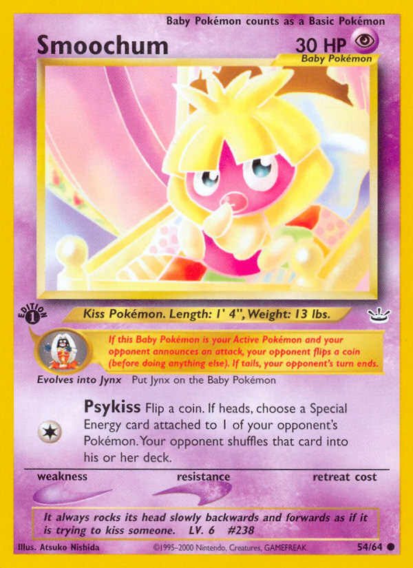 Smoochum 54/64 Common card from Neo Revelation