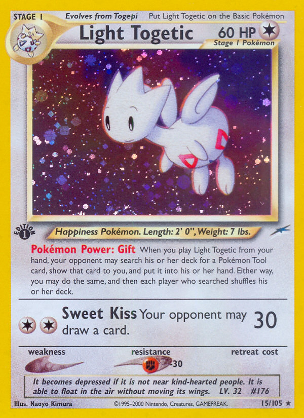 Light Togetic 15 Rare Holo card from Neo Destiny