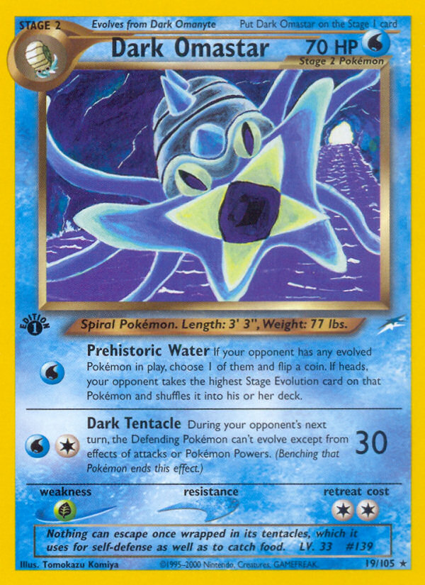 Dark Omastar 19 Rare card from Neo Destiny