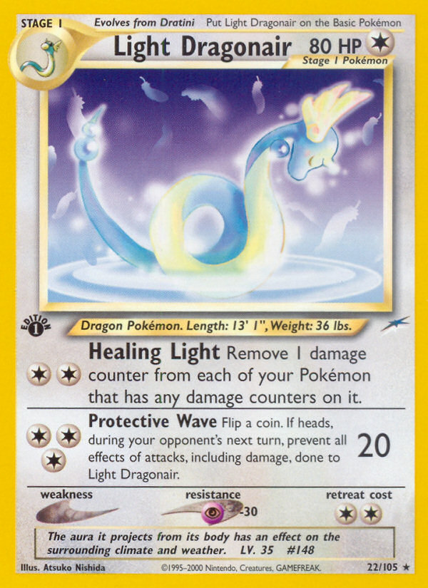 Light Dragonair 22 Rare card from Neo Destiny