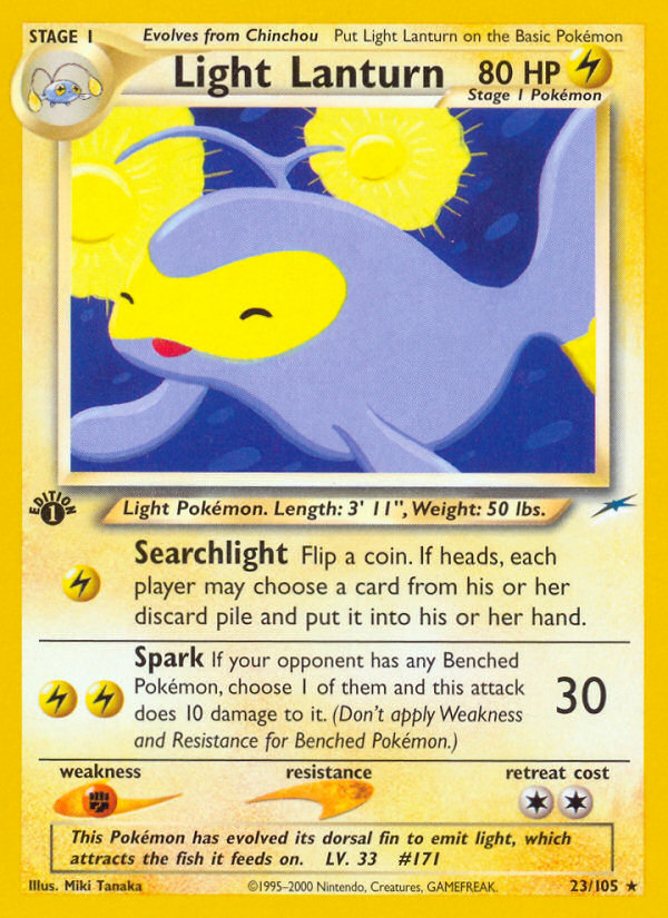 Light Lanturn 23/105 Rare card from Neo Destiny