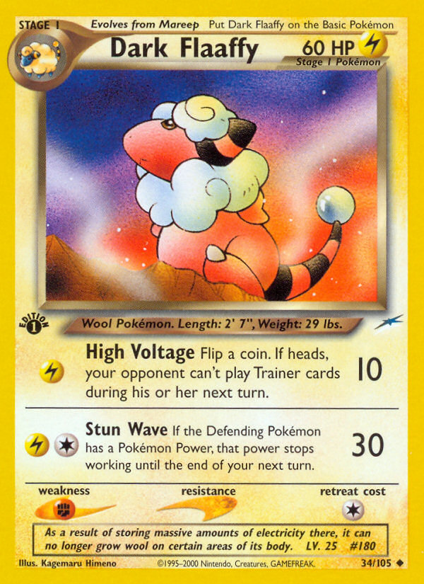 Dark Flaaffy 34 Uncommon card from Neo Destiny