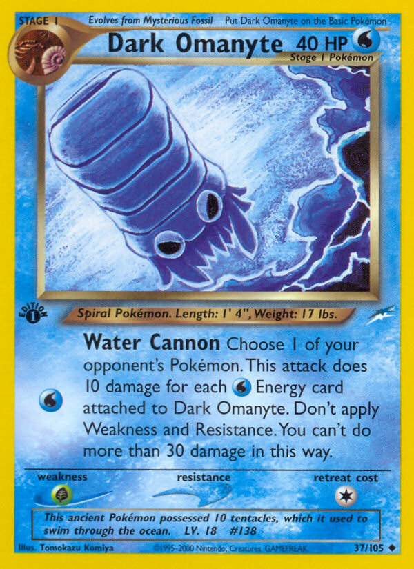 Dark Omanyte 37/105 Uncommon card from Neo Destiny