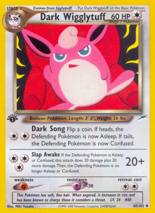 Dark Wigglytuff 40 Uncommon card from Neo Destiny