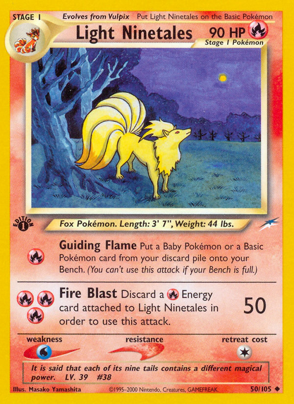 Light Ninetales 50 Uncommon card from Neo Destiny