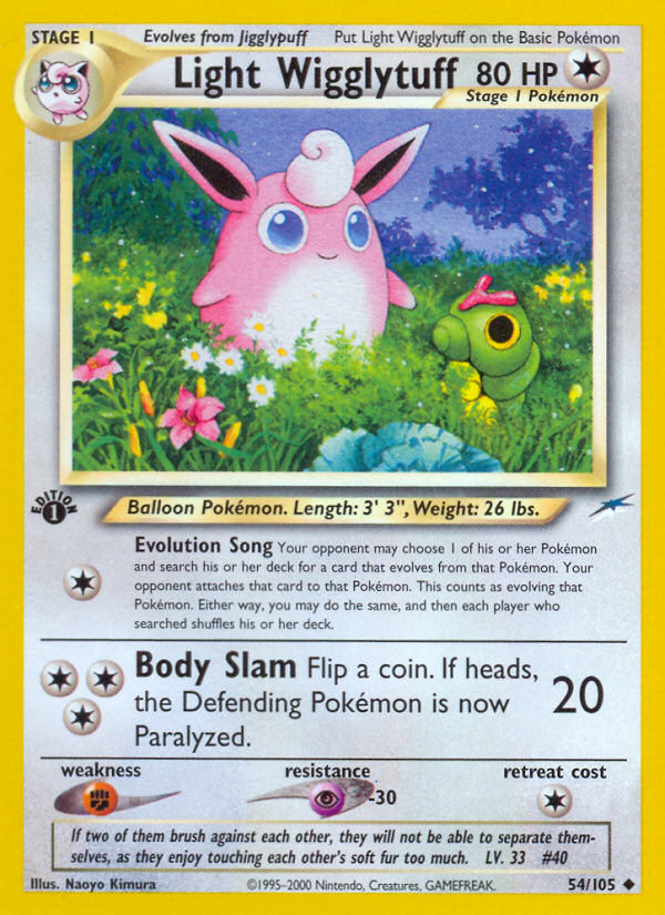 Light Wigglytuff 54 Uncommon card from Neo Destiny