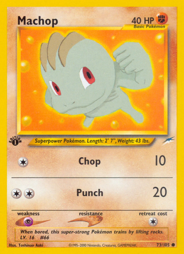 Machop 73 Common card from Neo Destiny