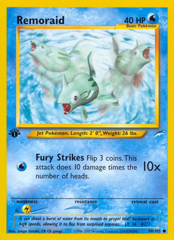 Remoraid 80 Common card from Neo Destiny