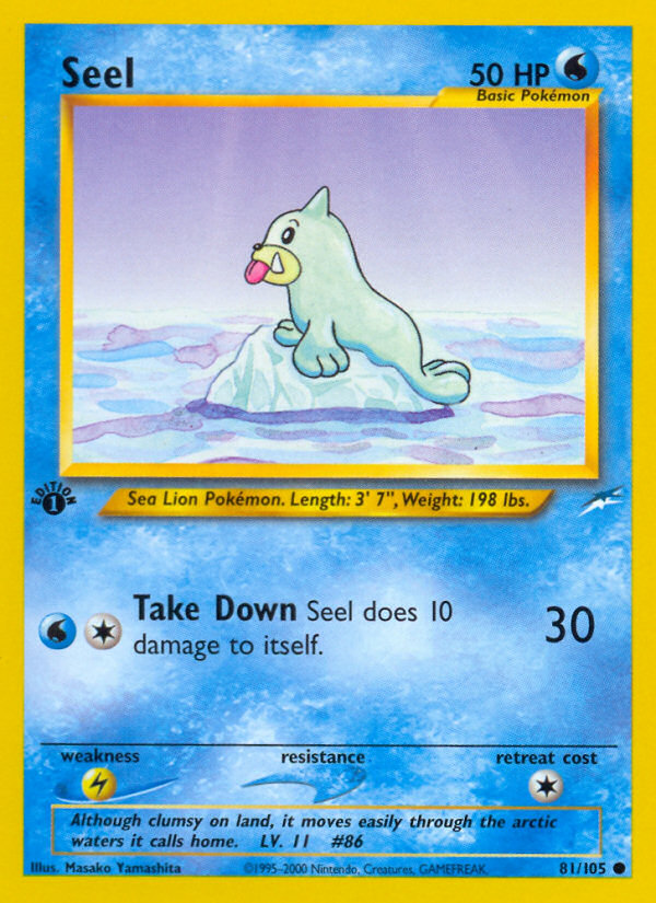 Seel 81/105 Common card from Neo Destiny