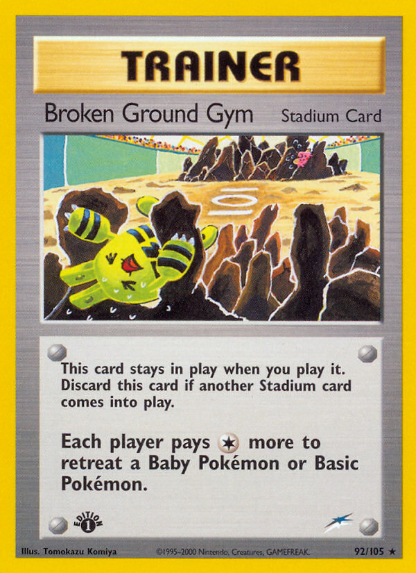 Broken Ground Gym 92/105 Rare card from Neo Destiny