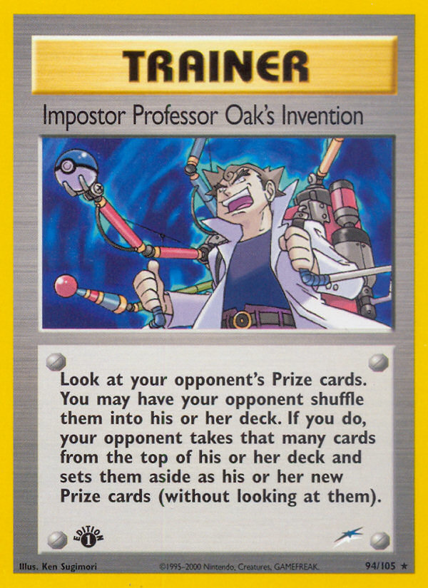Impostor Professor Oak's Invention 94 Rare card from Neo Destiny