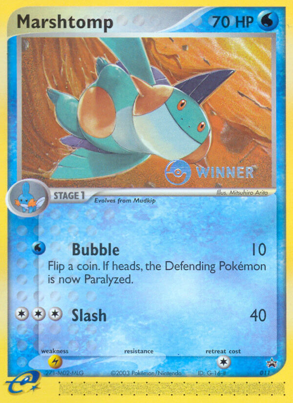Marshtomp 11/40 Promo card from Nintendo Black Star Promos