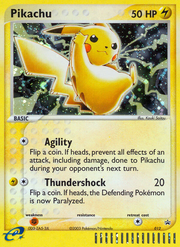 Pikachu 12/40 Promo card from Nintendo Black Star Promos