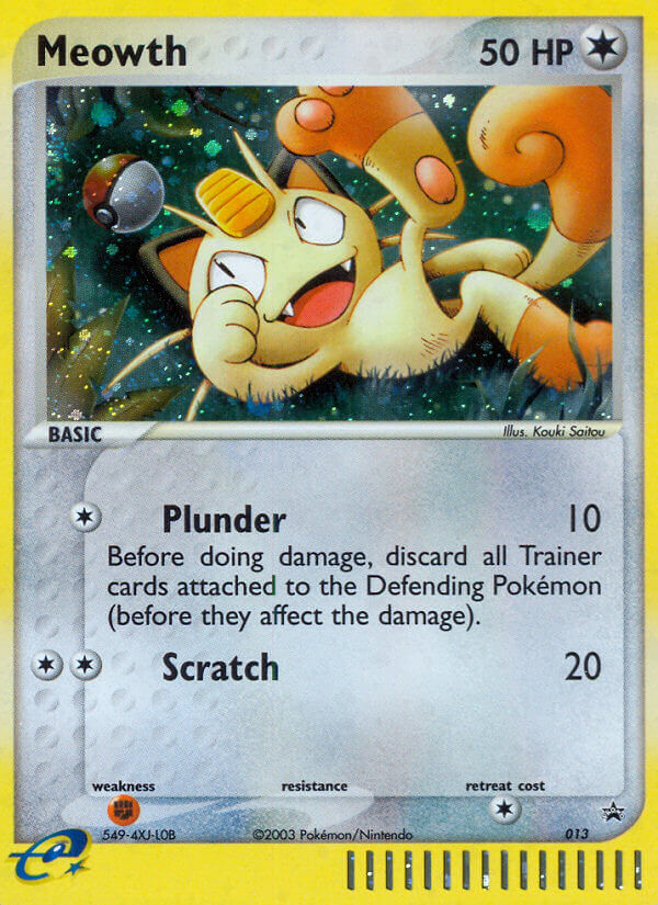 Meowth 13 Promo card from Nintendo Black Star Promos