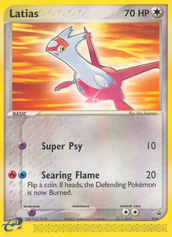 Latias 14 Promo card from Nintendo Black Star Promos
