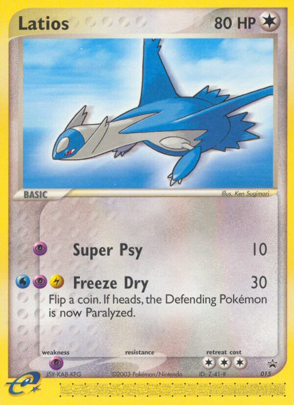 Latios 15/40 Promo card from Nintendo Black Star Promos