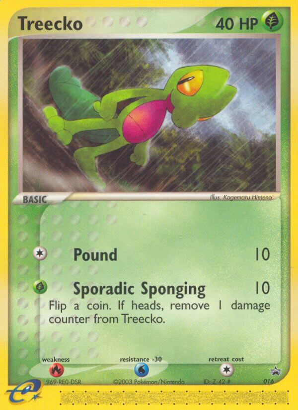 Treecko 16 Promo card from Nintendo Black Star Promos