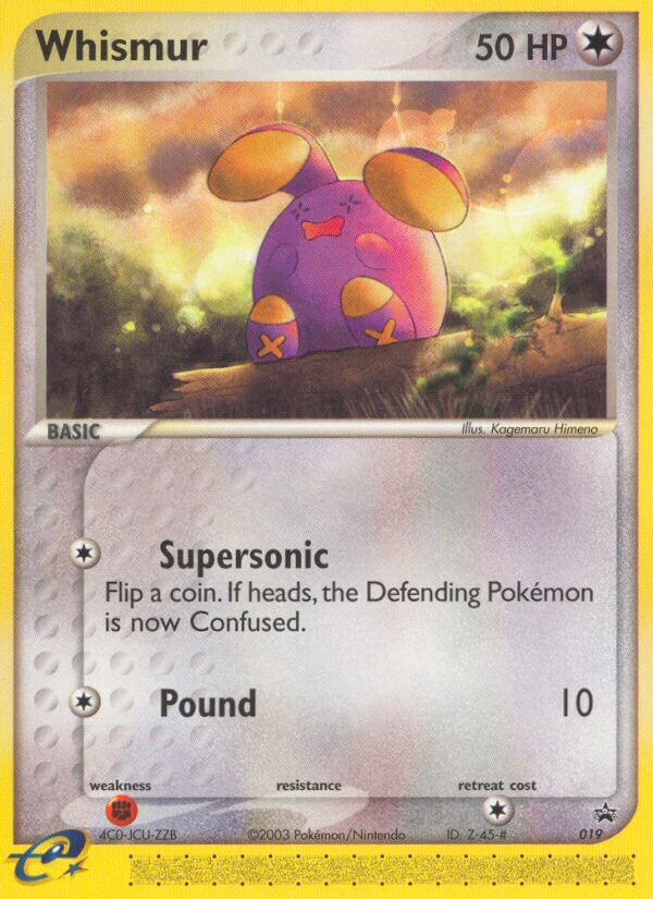 Whismur 19 Promo card from Nintendo Black Star Promos