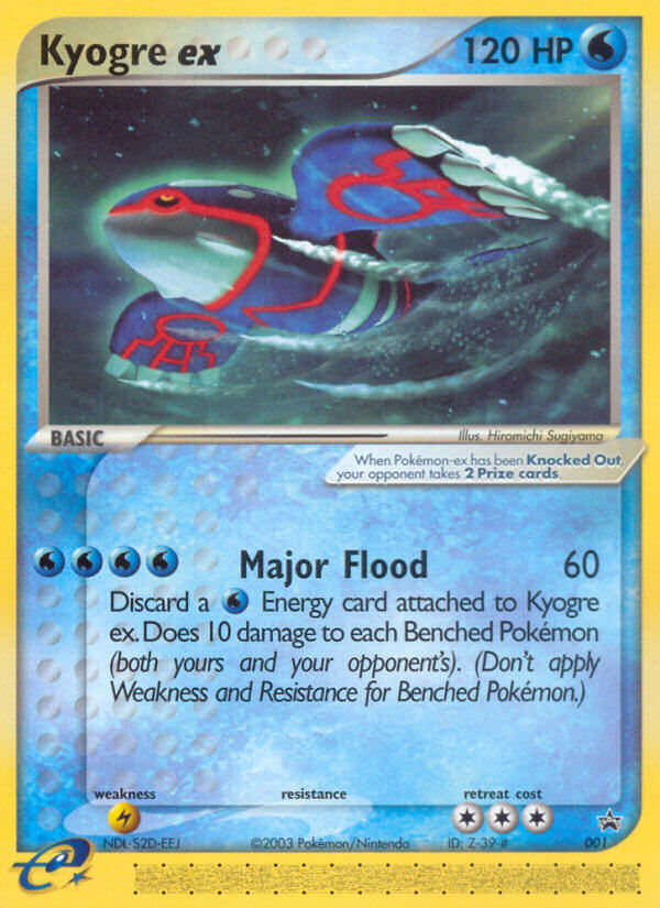 Kyogre ex 1 Promo card from Nintendo Black Star Promos
