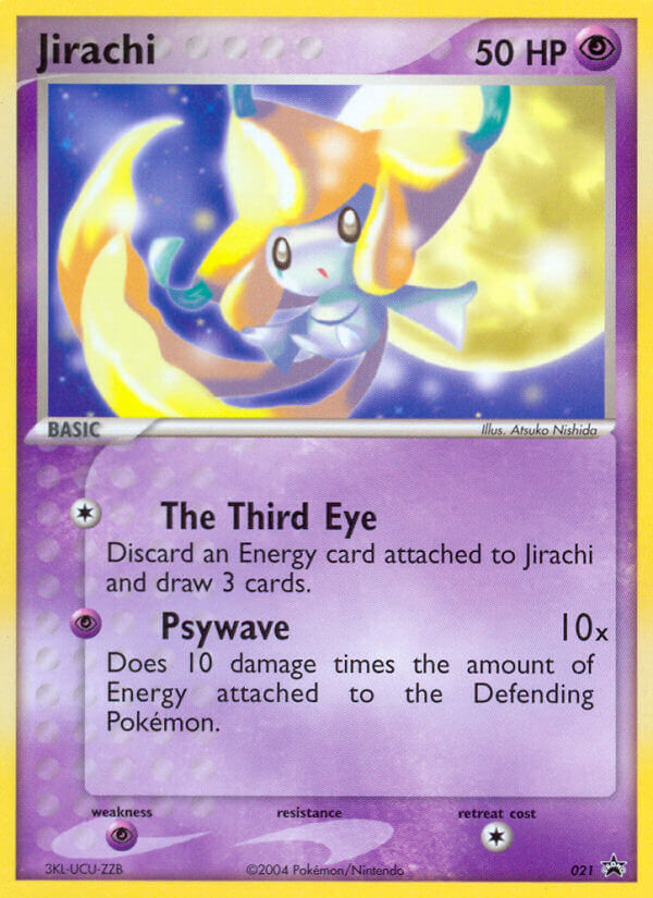 Jirachi 21 Promo card from Nintendo Black Star Promos