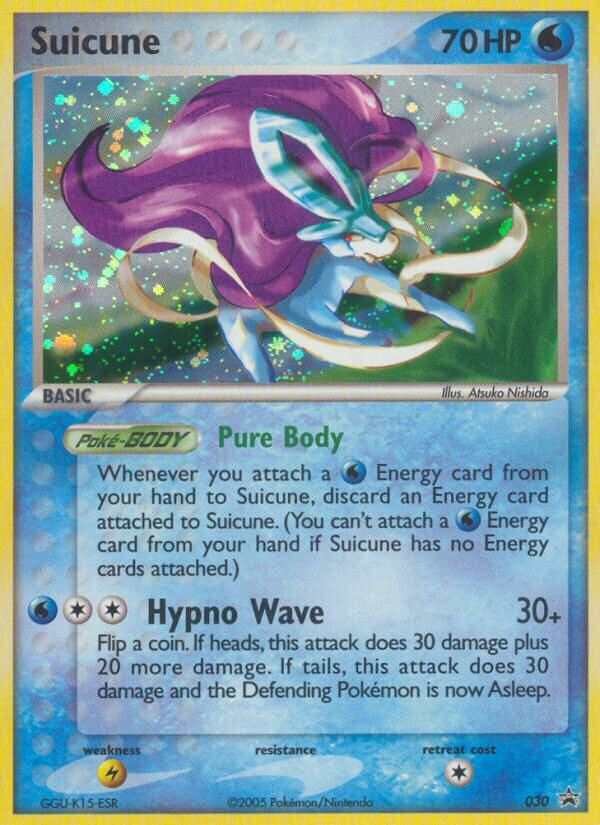 Suicune 30/40 Promo card from Nintendo Black Star Promos
