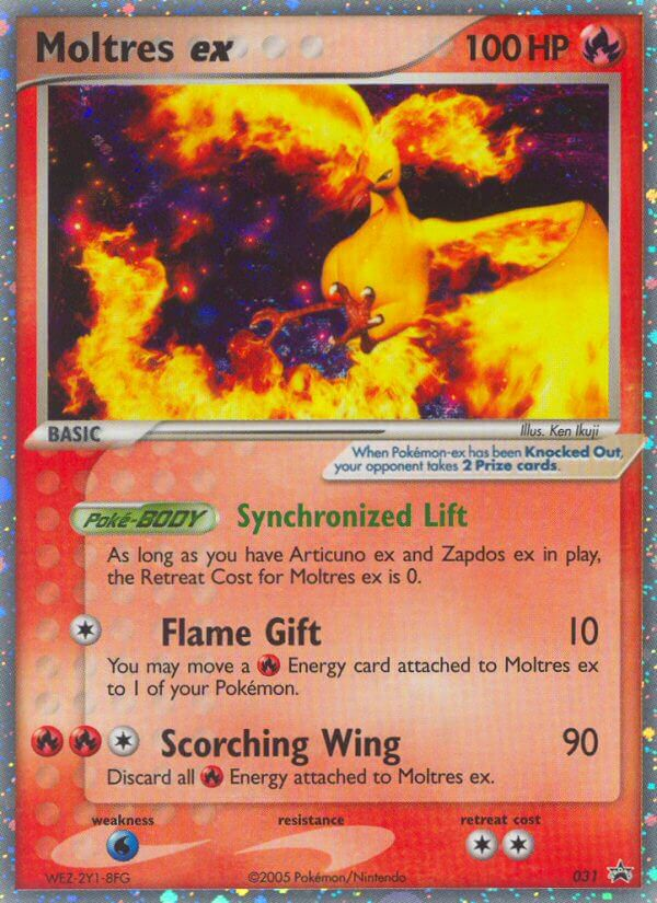 Moltres ex 31 Promo card from Nintendo Black Star Promos
