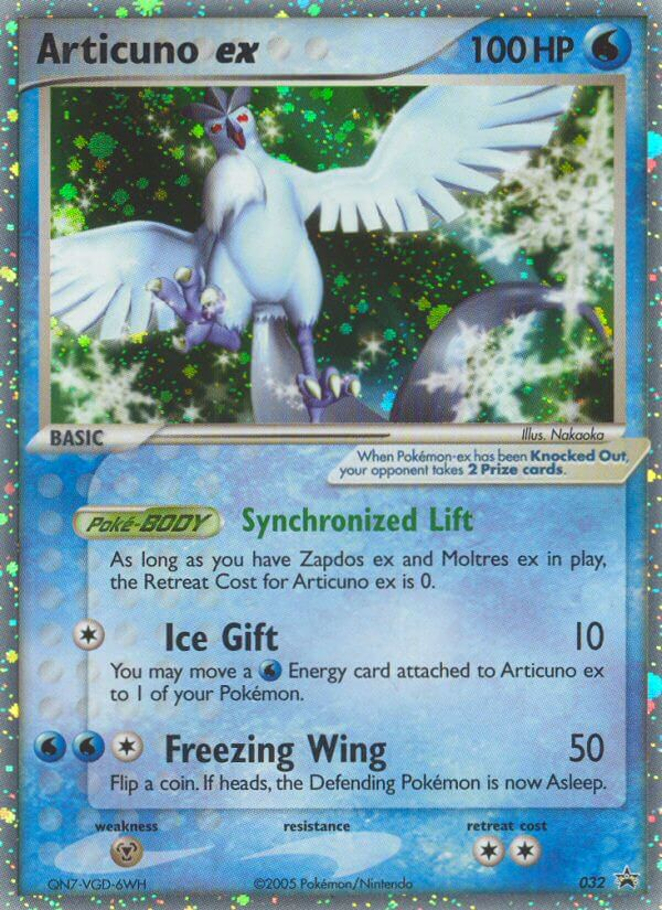 Articuno ex 32 Promo card from Nintendo Black Star Promos