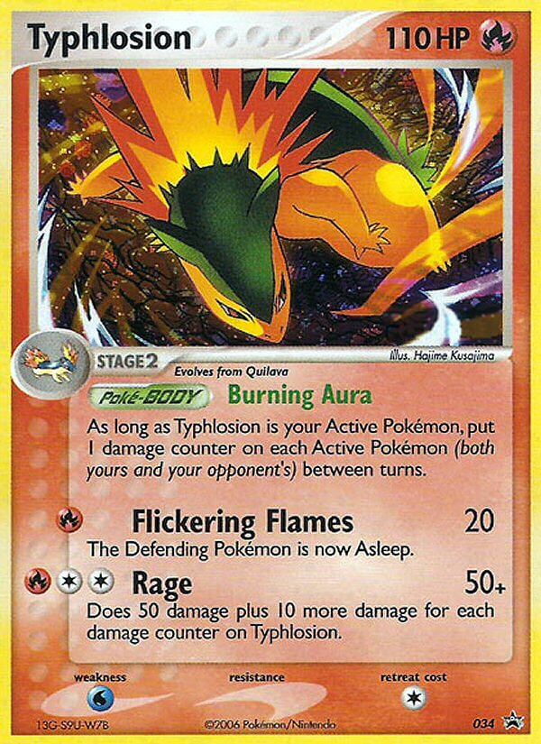 Typhlosion 34 Promo card from Nintendo Black Star Promos